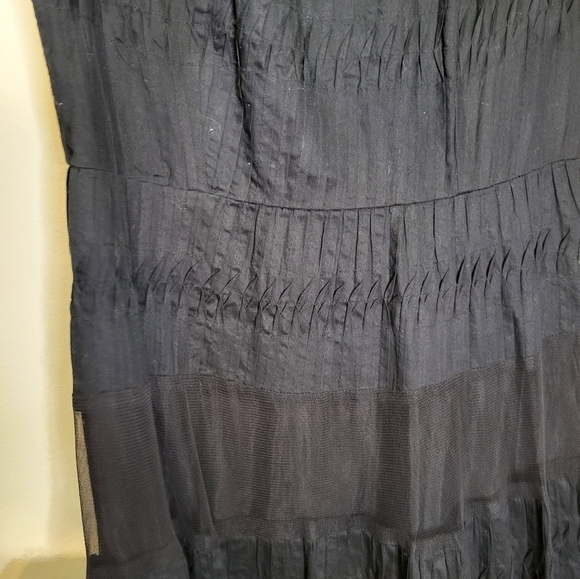 Free People size 4 black long maxi layered tier dress sleeveless lined - Picture 12 of 16